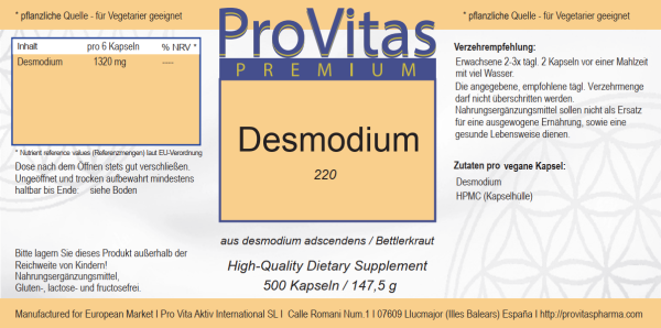 Desmodium á 220mg 500 Kapselnvegan