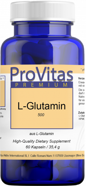 L Glutamin à 500mg 60 vegane Kapseln