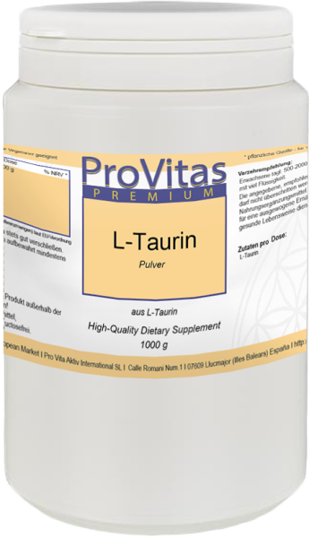 L Taurin Pulver à 1000g
